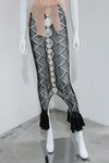 RUI hollow knitted half skirt RSS23KN13 ONYX black